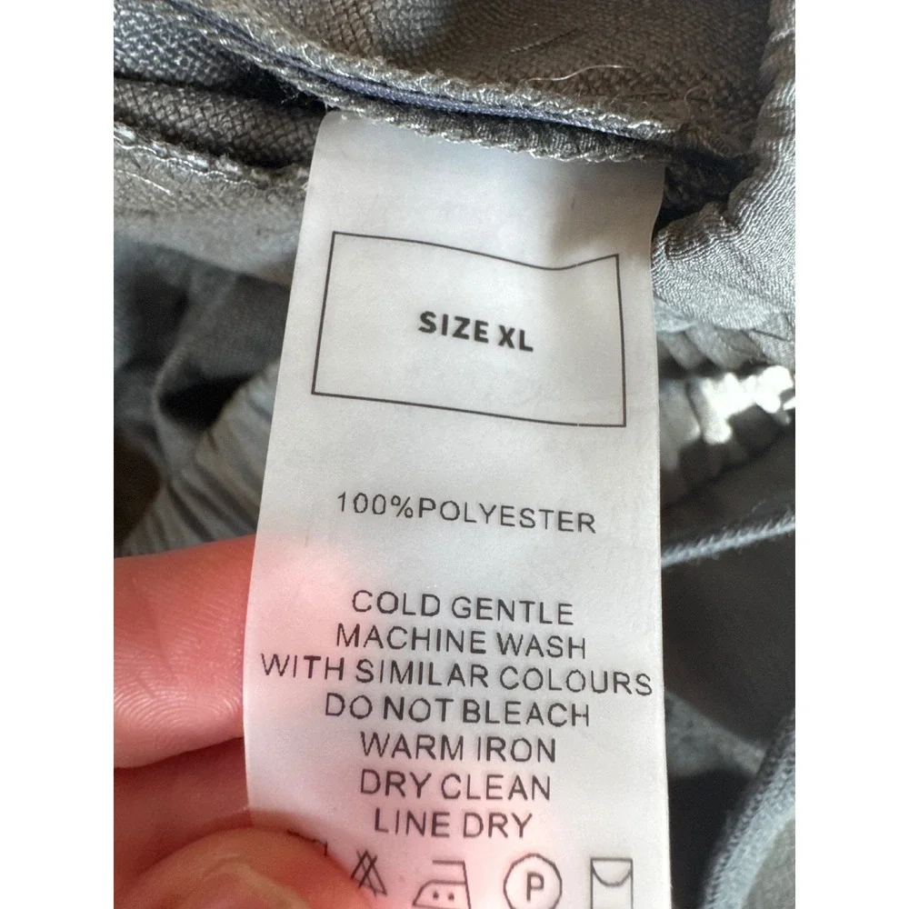 Maniere De Voir Womens Cargo Utility Pants Charcoal Grey XL NWT - Picture 12 of 12